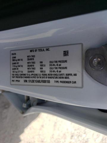 Photo 10 from auction – 2020 TESLA MODEL 3 with VIN 5YJ3E1EA8LF808155