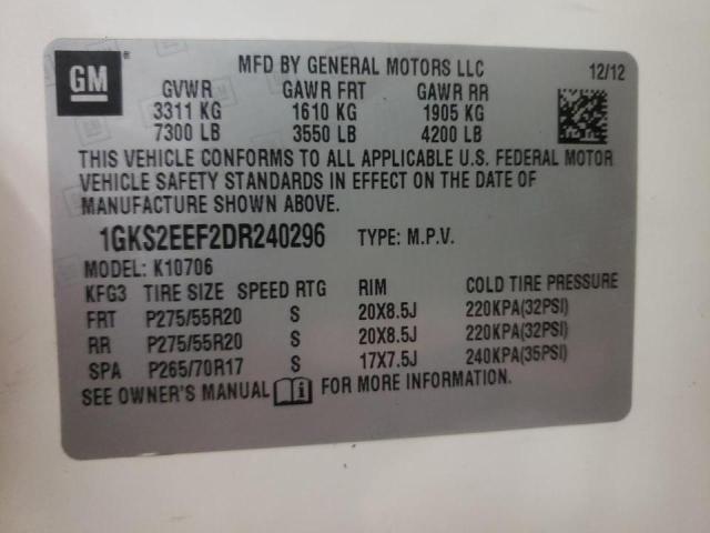 Photo 10 from auction – 2013 GMC YUKON DENA with VIN 1GKS2EEF2DR240296