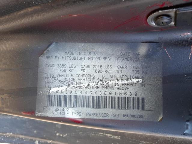 Photo 10 from auction – 2003 MITSUBISHI ECLIPSE GS with VIN 4A3AC44GX3E010680