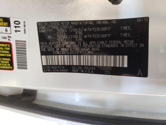 Photo 10 from auction – 2020 TOYOTA SIENNA LE with VIN 5TDKZ3DC5LS022971