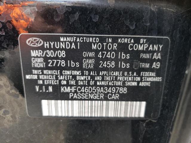 Photo 10 from auction – 2009 HYUNDAI AZERA GLS with VIN KMHFC46D59A349788