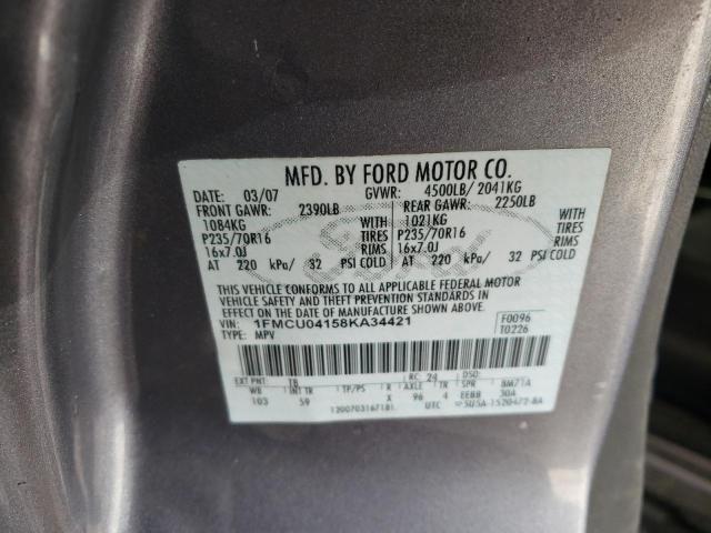 Photo 10 from auction – 2008 FORD ESCAPE LIM with VIN 1FMCU04158KA34421