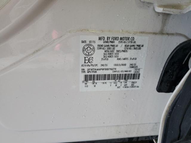 Photo 10 from auction – 2015 FORD EDGE SPORT with VIN 2FMTK4AP9FBB78275