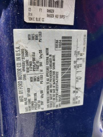 Photo 10 from auction – 2003 FORD RANGER SUP with VIN 1FTYR14E23TA03022