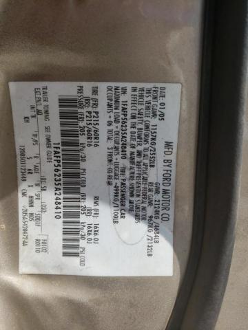 Photo 10 from auction – 2005 FORD TAURUS SEL with VIN 1FAFP56235A248410