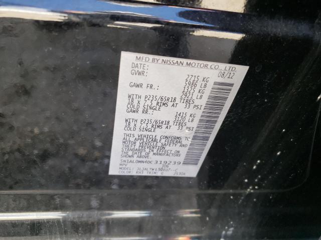 Photo 10 from auction – 2013 INFINITI JX35 with VIN 5N1AL0MN4DC319239