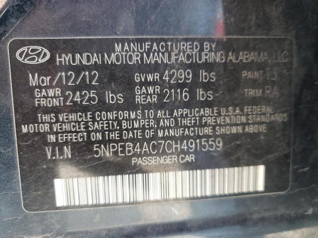 Photo 10 from auction – 2012 HYUNDAI SONATA GLS with VIN 5NPEB4AC7CH491559