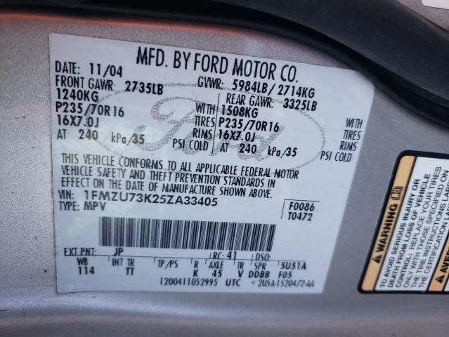 Photo 10 from auction – 2005 FORD EXPLORER X with VIN 1FMZU73K25ZA33405