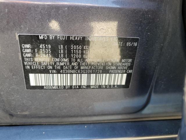 Photo 10 from auction – 2016 SUBARU LEGACY 2.5 with VIN 4S3BNBC63G3061728