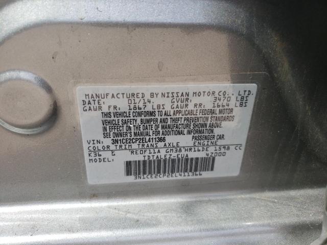 Photo 10 from auction – 2014 NISSAN VERSA NOTE with VIN 3N1CE2CP2EL411366