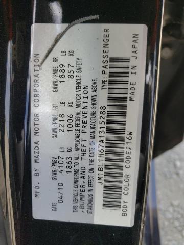Photo 10 from auction – 2010 MAZDA 3 S with VIN JM1BL1H67A1315288