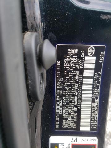 Photo 10 from auction – 2012 TOYOTA CAMRY BASE with VIN 4T1BF1FK9CU171831