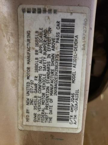 Photo 10 from auction – 1997 TOYOTA COROLLA BA with VIN 1NXBA02E3VZ663976