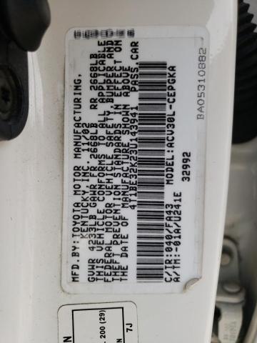 Photo 10 from auction – 2003 TOYOTA CAMRY LE with VIN 4T1BE32K23U143941