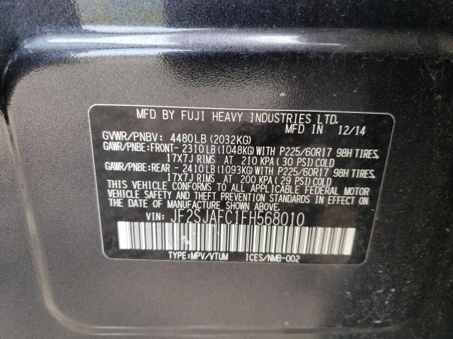Photo 10 from auction – 2015 SUBARU FORESTER 2 with VIN JF2SJAFC1FH568010
