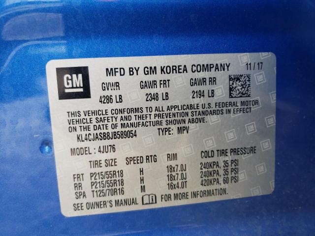 Photo 10 from auction – 2018 BUICK ENCORE PRE with VIN KL4CJASB8JB589054