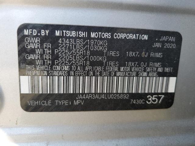 Photo 10 from auction – 2020 MITSUBISHI OUTLANDER with VIN JA4AR3AU4LU025892