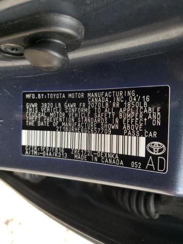 Photo 10 from auction – 2016 TOYOTA COROLLA L with VIN 2T1BURHE6GC657709