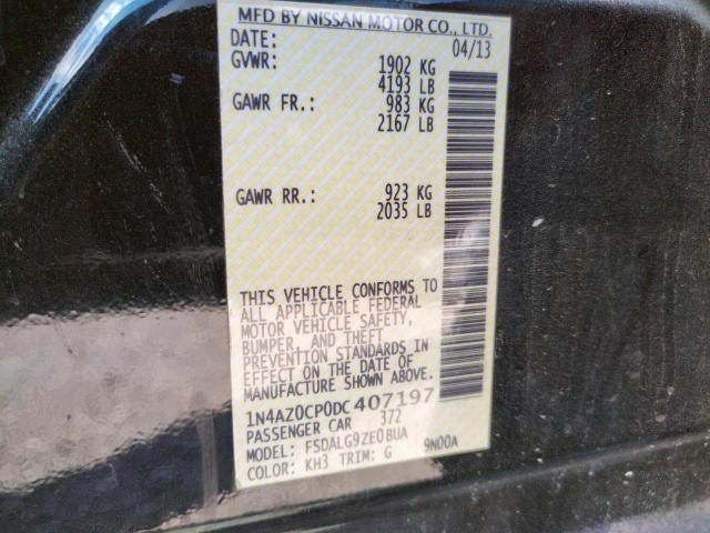 Photo 10 from auction – 2013 NISSAN LEAF S with VIN 1N4AZ0CP0DC407197
