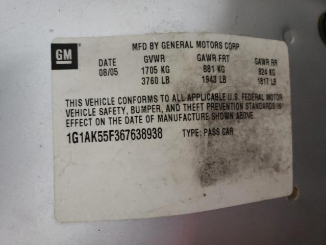Photo 10 from auction – 2006 CHEVROLET COBALT LS with VIN 1G1AK55F367638938