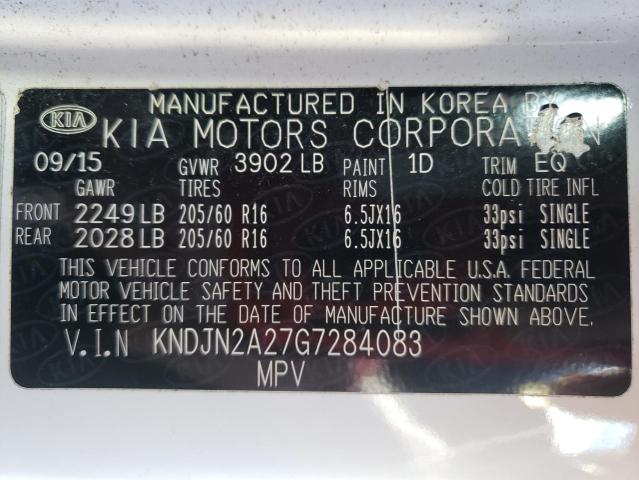 Photo 10 from auction – 2016 KIA SOUL with VIN KNDJN2A27G7284083