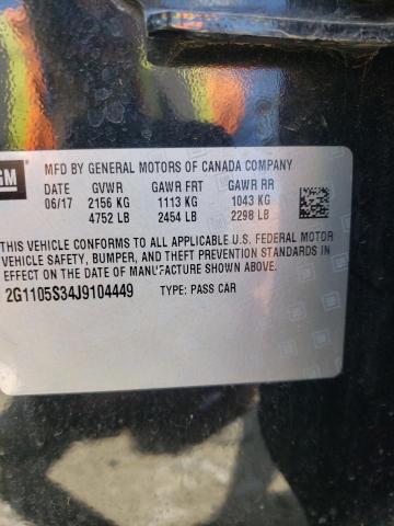Photo 10 from auction – 2018 CHEVROLET IMPALA LT with VIN 2G1105S34J9104449
