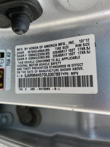 Photo 10 from auction – 2013 HONDA CR-V EX with VIN 5J6RM4H57DL030789