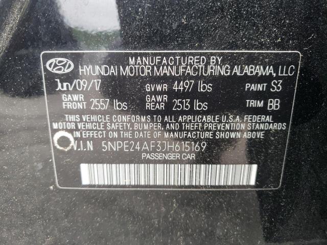Photo 10 from auction – 2018 HYUNDAI SONATA SE with VIN 5NPE24AF3JH615169