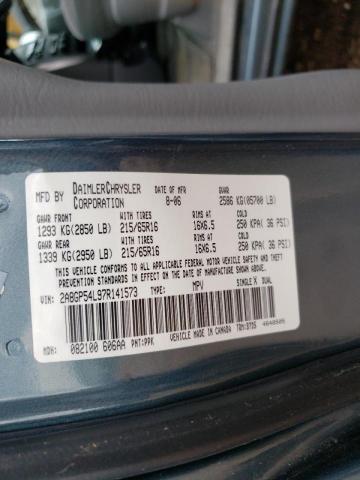 Photo 10 from auction – 2007 CHRYSLER TOWN & COU with VIN 2A8GP54L97R141573