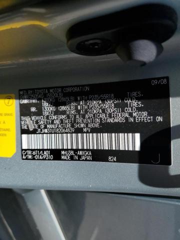 Photo 10 from auction – 2008 LEXUS RX 400H with VIN JTJHW31U182064839