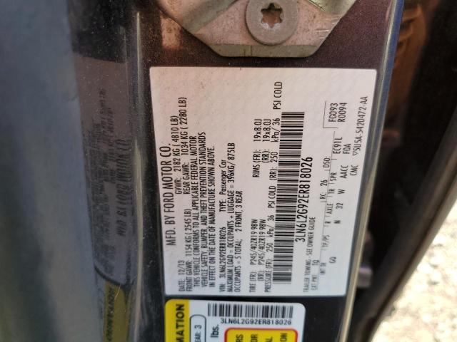 Photo 10 from auction – 2014 LINCOLN MKZ with VIN 3LN6L2G92ER818026