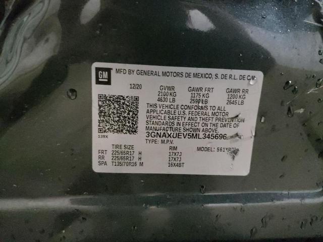 Photo 10 from auction – 2021 CHEVROLET EQUINOX LT with VIN 3GNAXUEV5ML345696