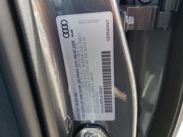 Photo 10 from auction – 2020 AUDI A3 PREMIUM with VIN WAUAUGFF5LA105447