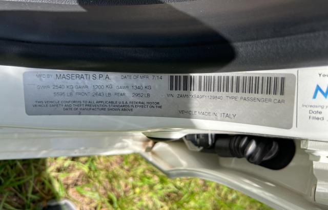 Photo 10 from auction – 2015 MASERATI GHIBLI with VIN ZAM57XSA9F1129840