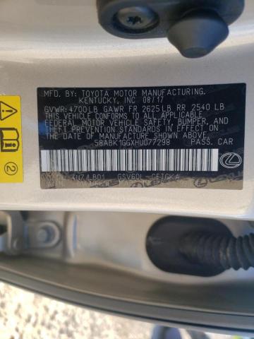 Photo 10 from auction – 2017 LEXUS ES 350 with VIN 58ABK1GGXHU077298