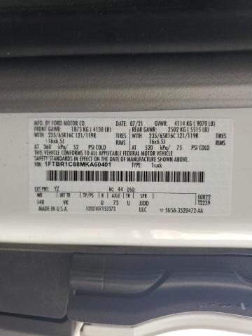 Photo 10 from auction – 2021 FORD TRANSIT T- with VIN 1FTBR1C88MKA60401