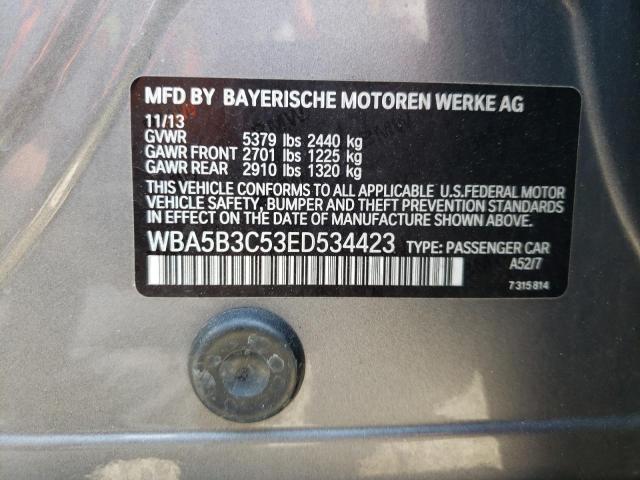 Photo 10 from auction – 2014 BMW 535 XI with VIN WBA5B3C53ED534423