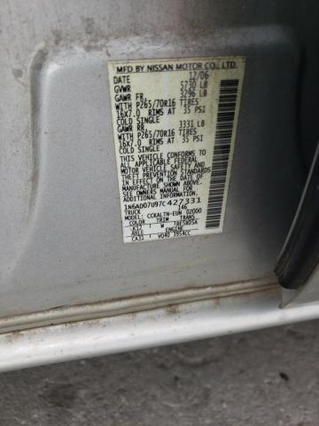 Photo 10 from auction – 2007 NISSAN FRONTIER C with VIN 1N6AD07U97C427331