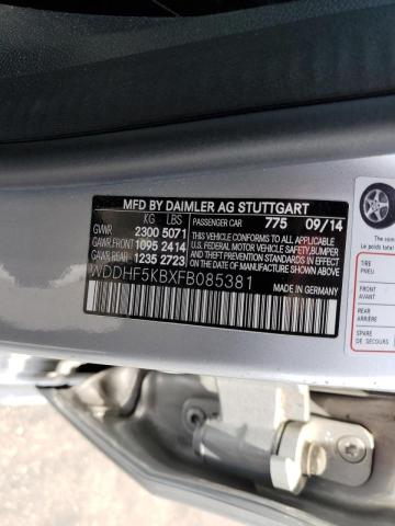Photo 10 from auction – 2015 MERCEDES-BENZ E 350 with VIN WDDHF5KBXFB085381