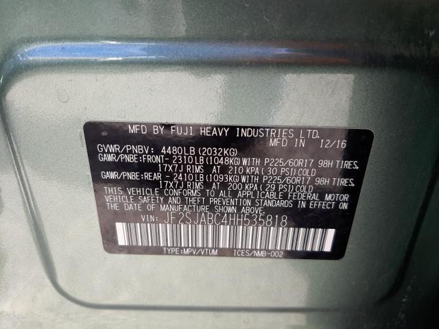 Photo 10 from auction – 2017 SUBARU FORESTER 2 with VIN JF2SJABC4HH535818