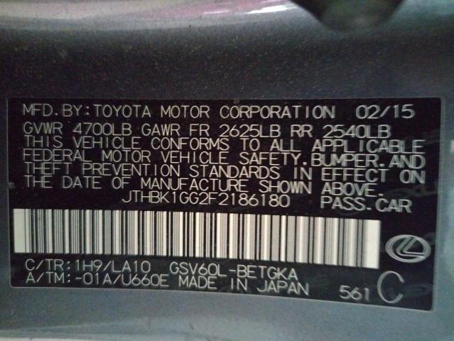 Photo 10 from auction – 2015 LEXUS ES 350 with VIN JTHBK1GG2F2186180