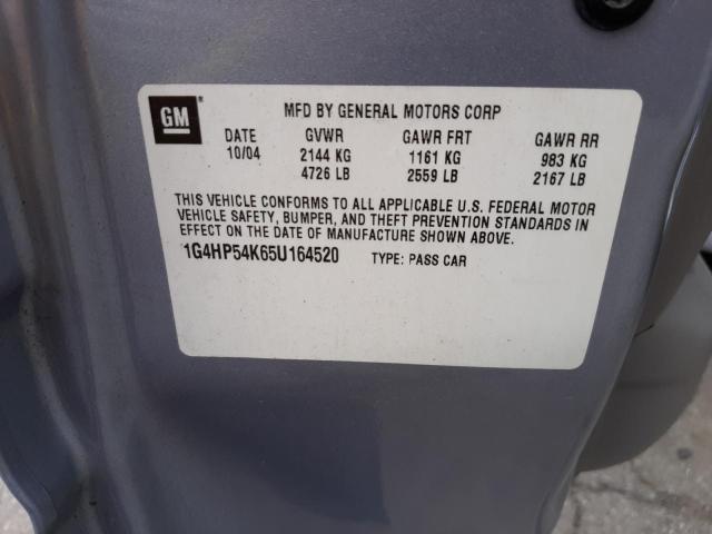 Photo 10 from auction – 2005 BUICK LESABRE CU with VIN 1G4HP54K65U164520