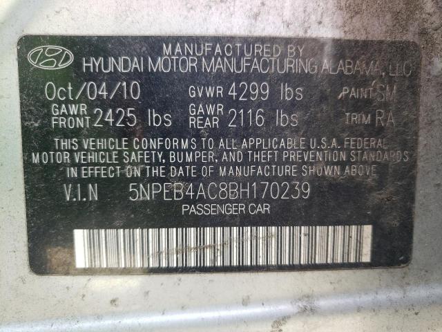 Photo 10 from auction – 2011 HYUNDAI SONATA with VIN 5NPEB4AC8BH170239