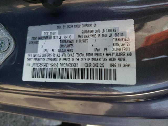 Photo 10 from auction – 2008 MAZDA MX-5 MIATA with VIN JM1NC25F980149444