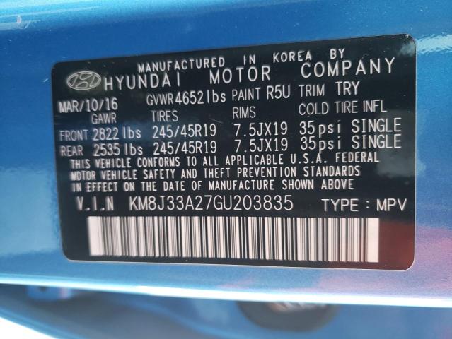 Photo 10 from auction – 2016 HYUNDAI TUCSON LIM with VIN KM8J33A27GU203835