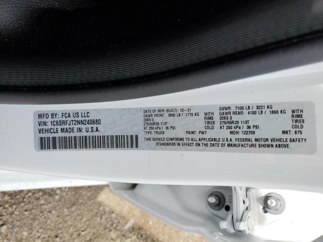 Photo 10 from auction – 2022 RAM 1500 TRADE with VIN 1C6SRFJT2NN240680