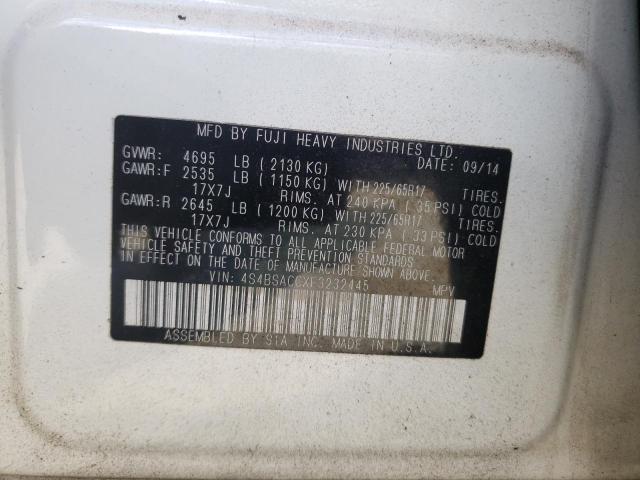 Photo 10 from auction – 2015 SUBARU OUTBACK 2. with VIN 4S4BSACCXF3232445
