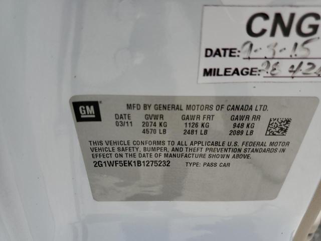 Photo 10 from auction – 2011 CHEVROLET IMPALA LS with VIN 2G1WF5EK1B1275232
