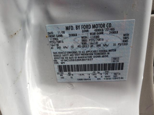 Photo 10 from auction – 2009 FORD ESCAPE HYB with VIN 1FMCU59329KB01937