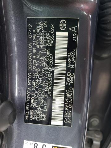 Photo 10 from auction – 2012 TOYOTA PRIUS with VIN JTDKN3DU5C1573032